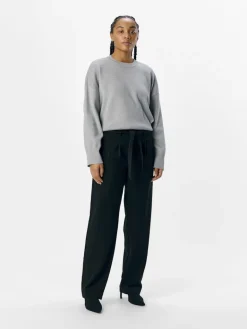 OBJLISA MW STRAIGHT TIE PANT DIV black