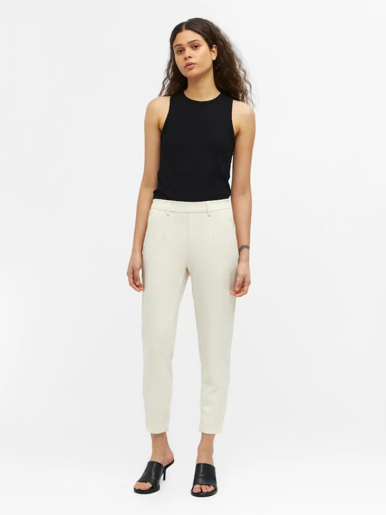 OBJLISA SLIM PANT NOOS hellgrau2