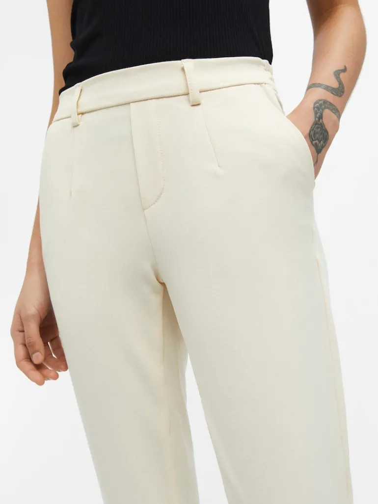 OBJLISA SLIM PANT NOOS hellgrau2