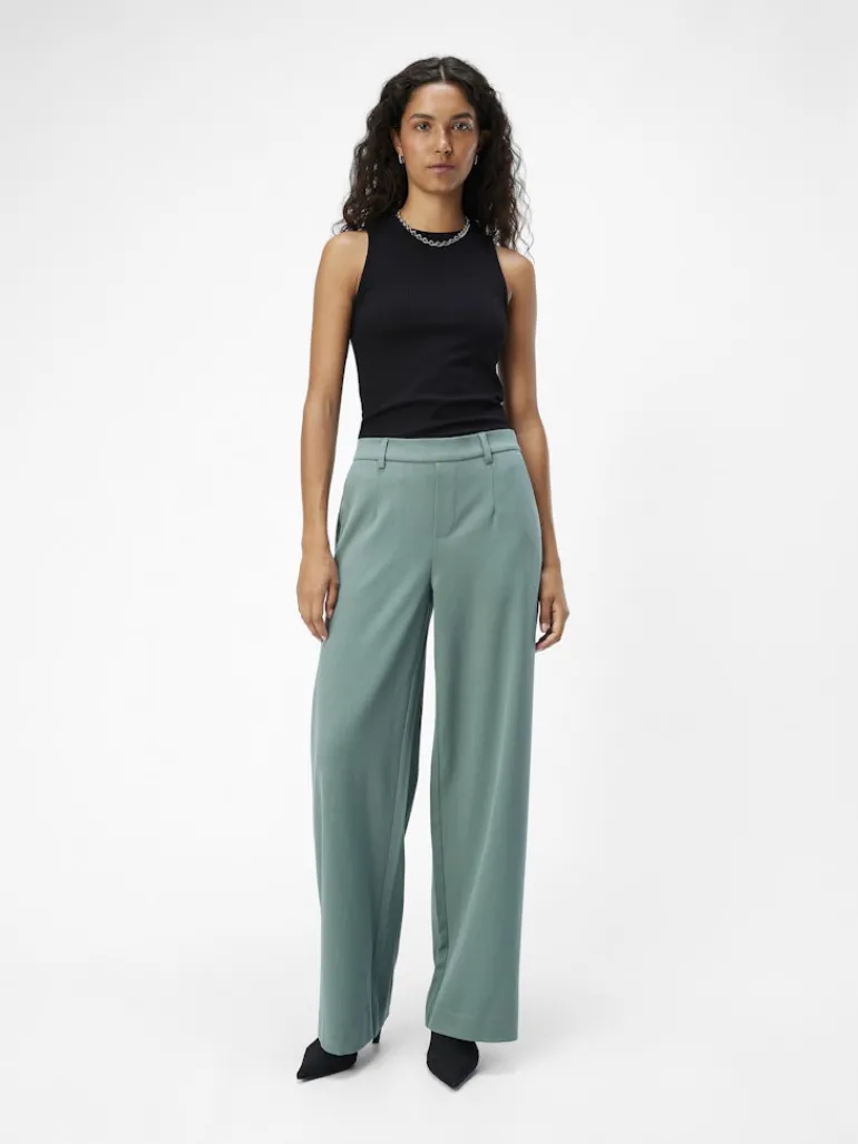 OBJLISA WIDE PANT NOOS dark forest