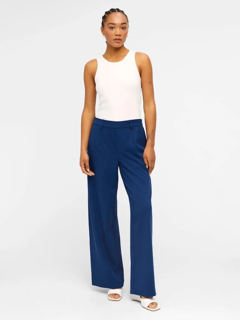 OBJLISA WIDE PANT NOOS dunkelblau1