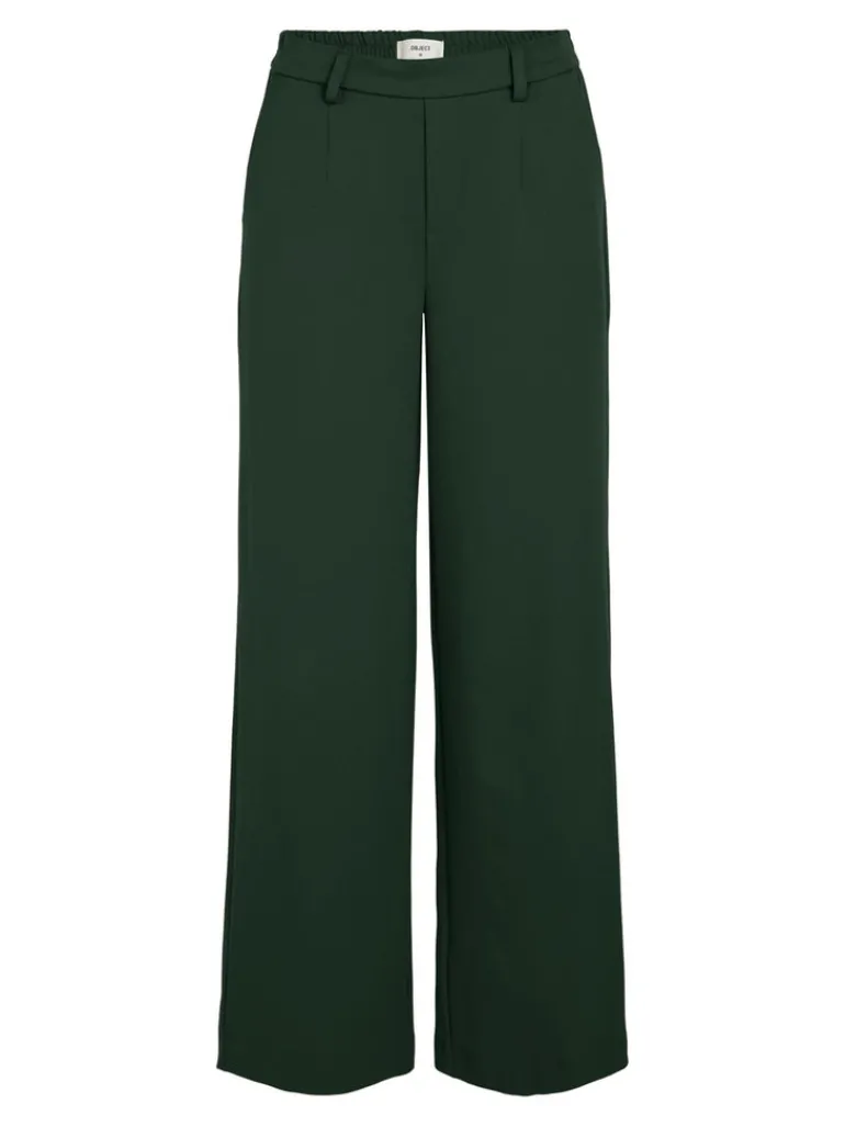 OBJLISA WIDE PANT NOOS dunkelgrün2