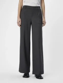 OBJLISA WIDE PANT NOOS medium grey melange