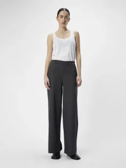 OBJLISA WIDE PANT NOOS medium grey melange