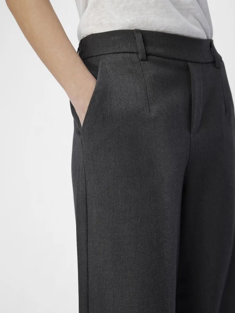 OBJLISA WIDE PANT NOOS medium grey melange