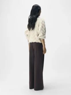 OBJLISA WIDE PANT NOOS seal brown