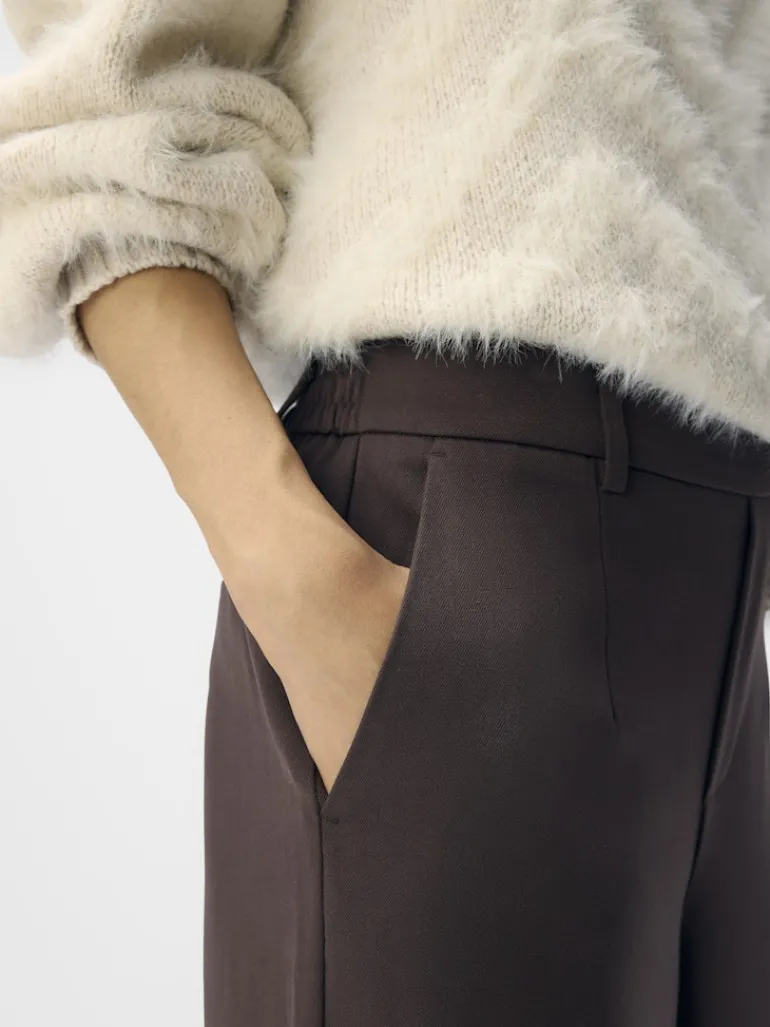 OBJLISA WIDE PANT NOOS seal brown