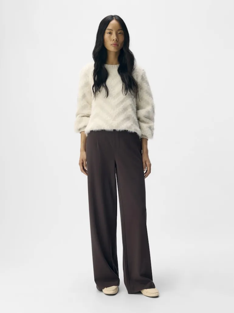 OBJLISA WIDE PANT NOOS seal brown