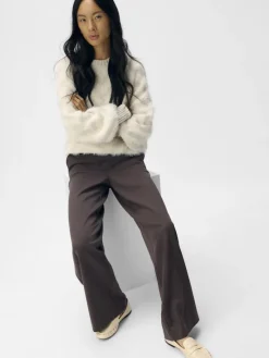 OBJLISA WIDE PANT NOOS seal brown