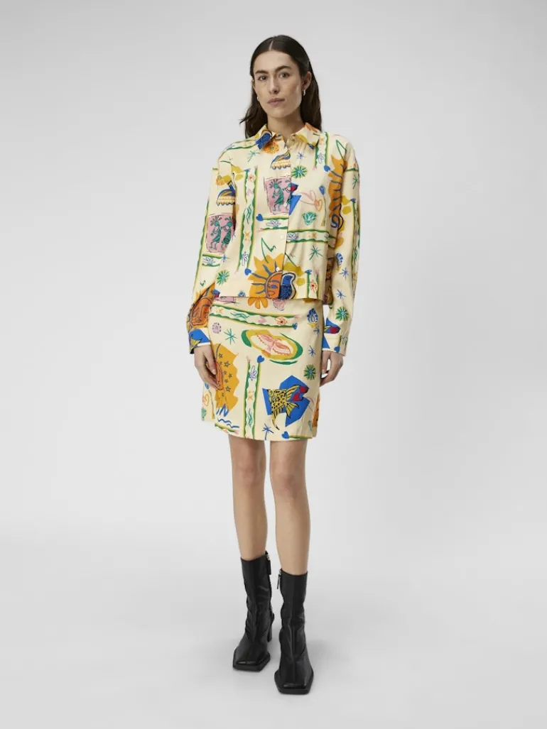 OBJMARTHA L/S SHIRT 132 sandshell