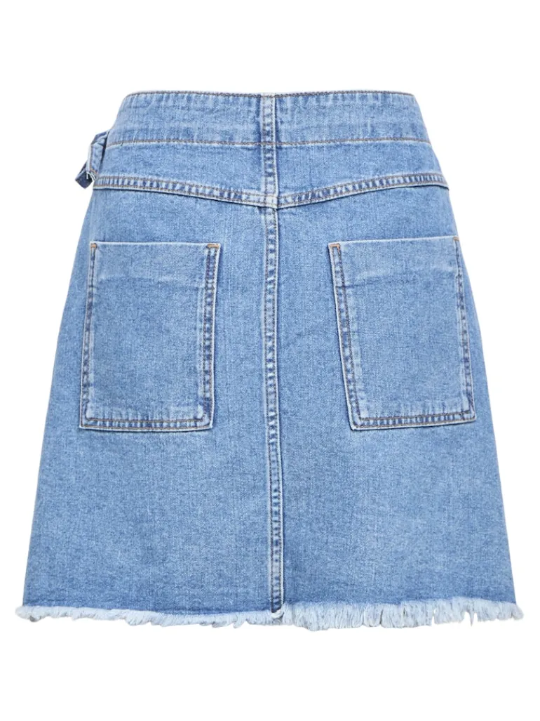 OBJMELIA MW SHORT SKIRT 138 light blue denim