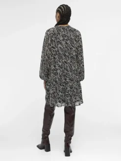 OBJMILA GIA L/S DRESS NOOS schwarz2