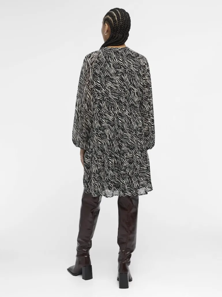 OBJMILA GIA L/S DRESS NOOS schwarz2