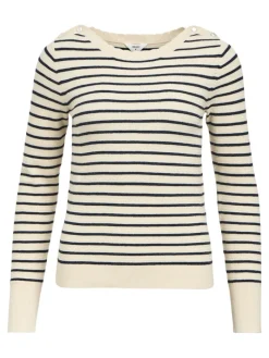 OBJPOLINA RE L/S KNIT PULLOVER 137 sandshell