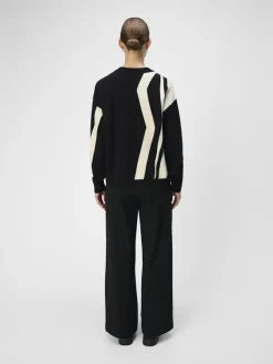 OBJRAY LO L/S KNIT PULLOVER AOP NOOS black4