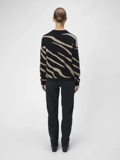 OBJRAY LO L/S KNIT PULLOVER AOP NOOS black5