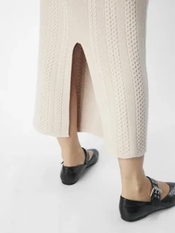 OBJREYNARD HW CABLE KNIT SKIRT DIV silver gray