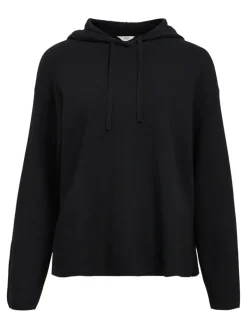 OBJREYNARD L/S LO KNIT HOODIE DIV black