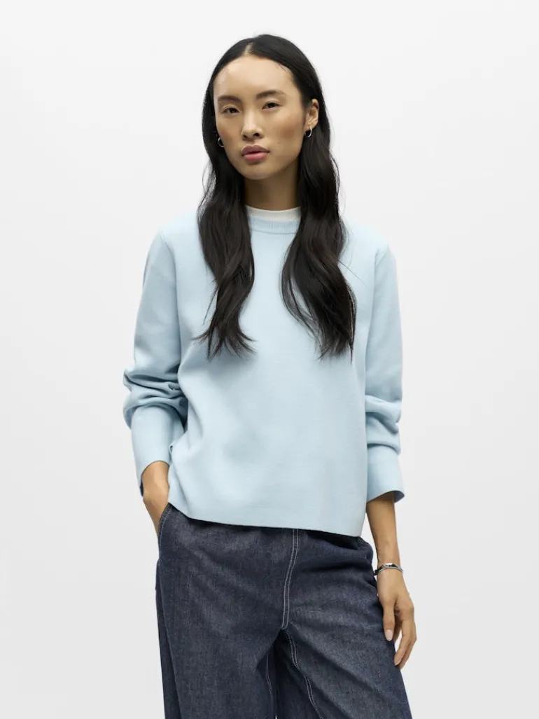 OBJREYNARD O-NECK PULLOVER NOOS winter sky