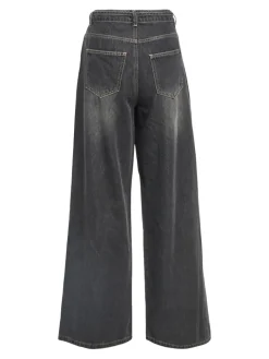 OBJROSIE MW WIDE JEANS NOOS medium grey denim