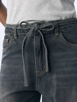 OBJROSIE MW WIDE JEANS NOOS medium grey denim