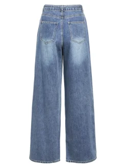 OBJROSIE MW WIDE JEANS NOOS medium blue denim