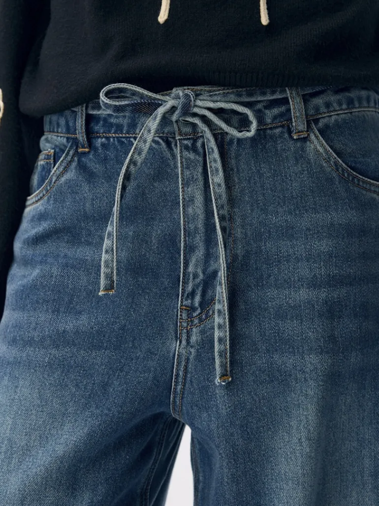 OBJROSIE MW WIDE JEANS NOOS medium blue denim