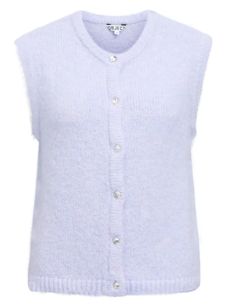 OBJSAGGIA RE KNIT VEST CARDIGAN NOOS baby lavender