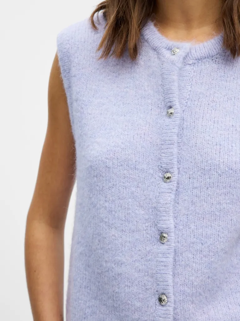 OBJSAGGIA RE KNIT VEST CARDIGAN NOOS baby lavender