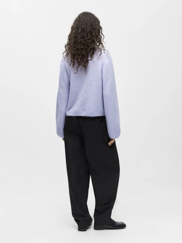 OBJSAGGIA RE L/S KNIT CARDIGAN NOOS baby lavender