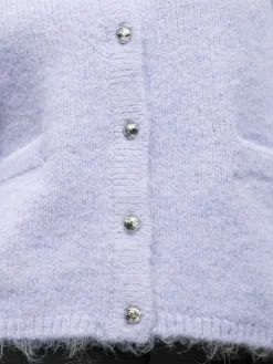 OBJSAGGIA RE L/S KNIT CARDIGAN NOOS baby lavender