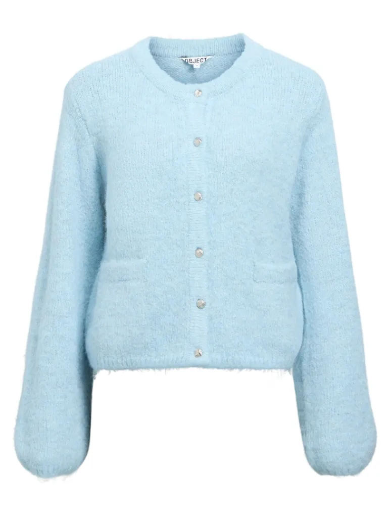OBJSAGGIA RE L/S KNIT CARDIGAN NOOS winter sky