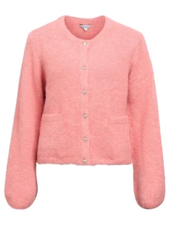 OBJSAGGIA RE L/S KNIT CARDIGAN NOOS lantana