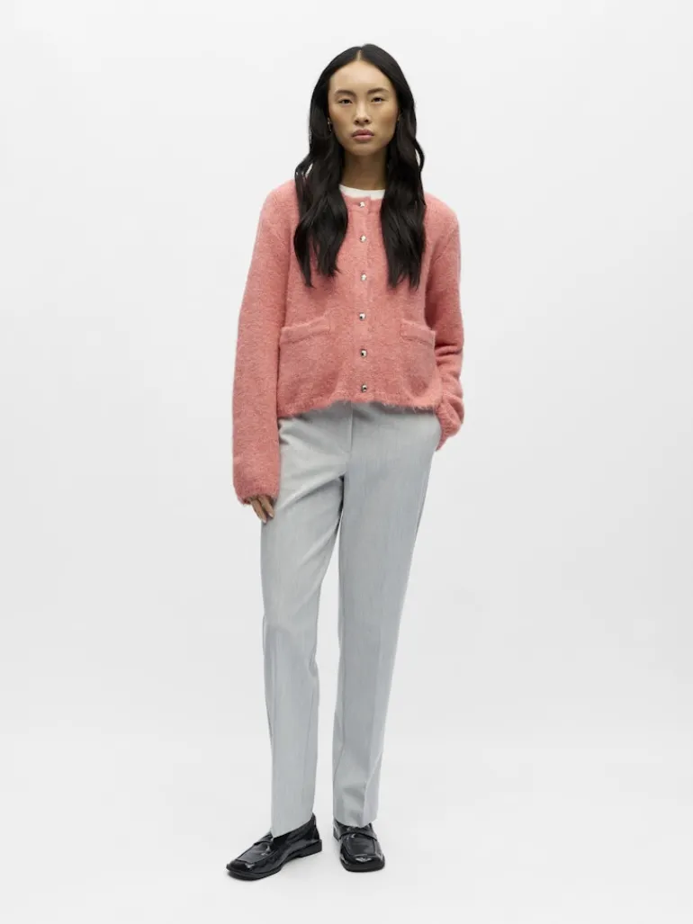 OBJSAGGIA RE L/S KNIT CARDIGAN NOOS lantana