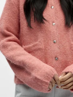 OBJSAGGIA RE L/S KNIT CARDIGAN NOOS lantana