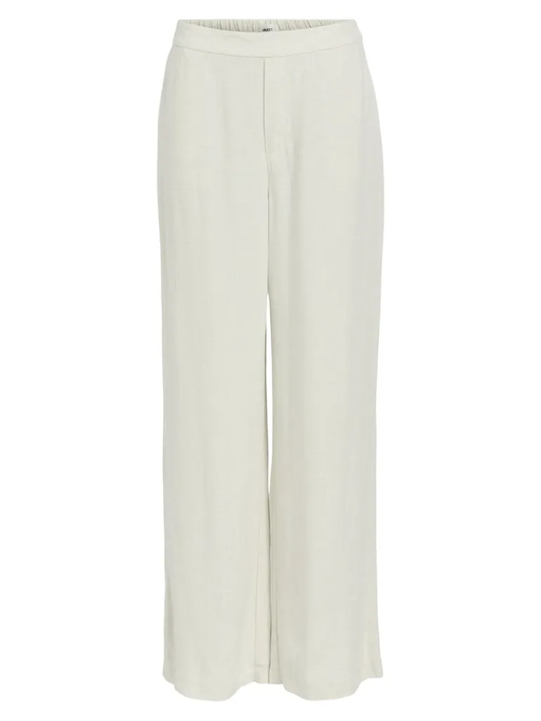OBJSANNE ALINE WIDE PANT NOOS sandshell