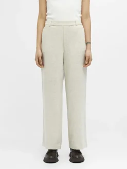 OBJSANNE ALINE WIDE PANT NOOS sandshell