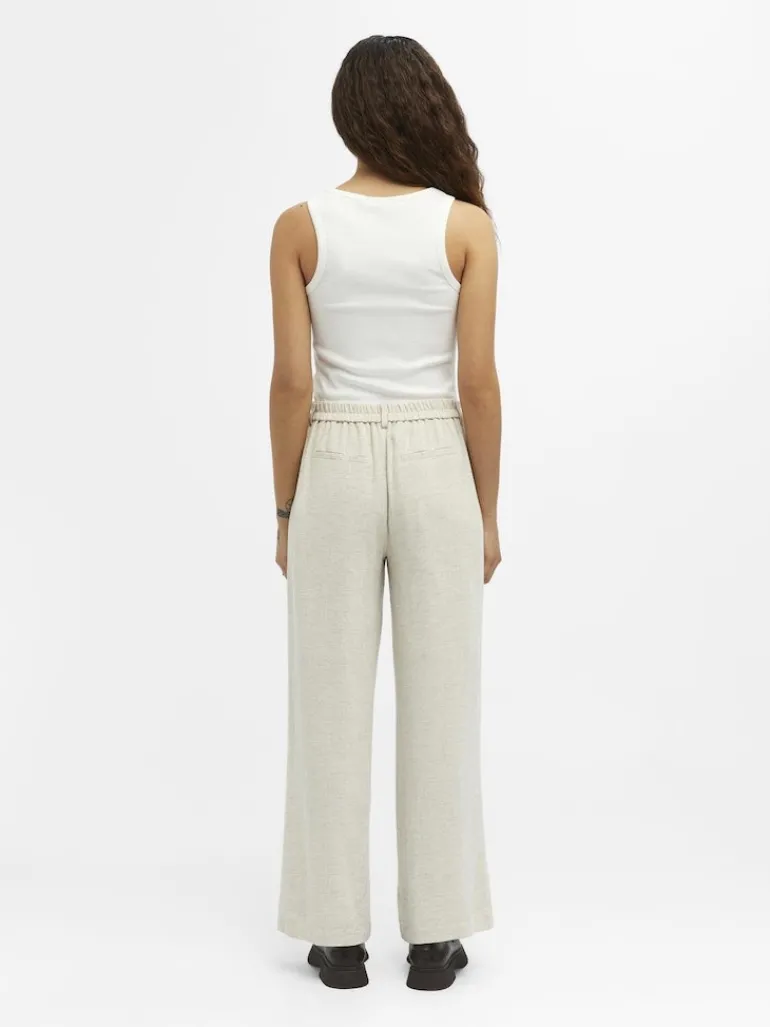 OBJSANNE ALINE WIDE PANT NOOS sandshell