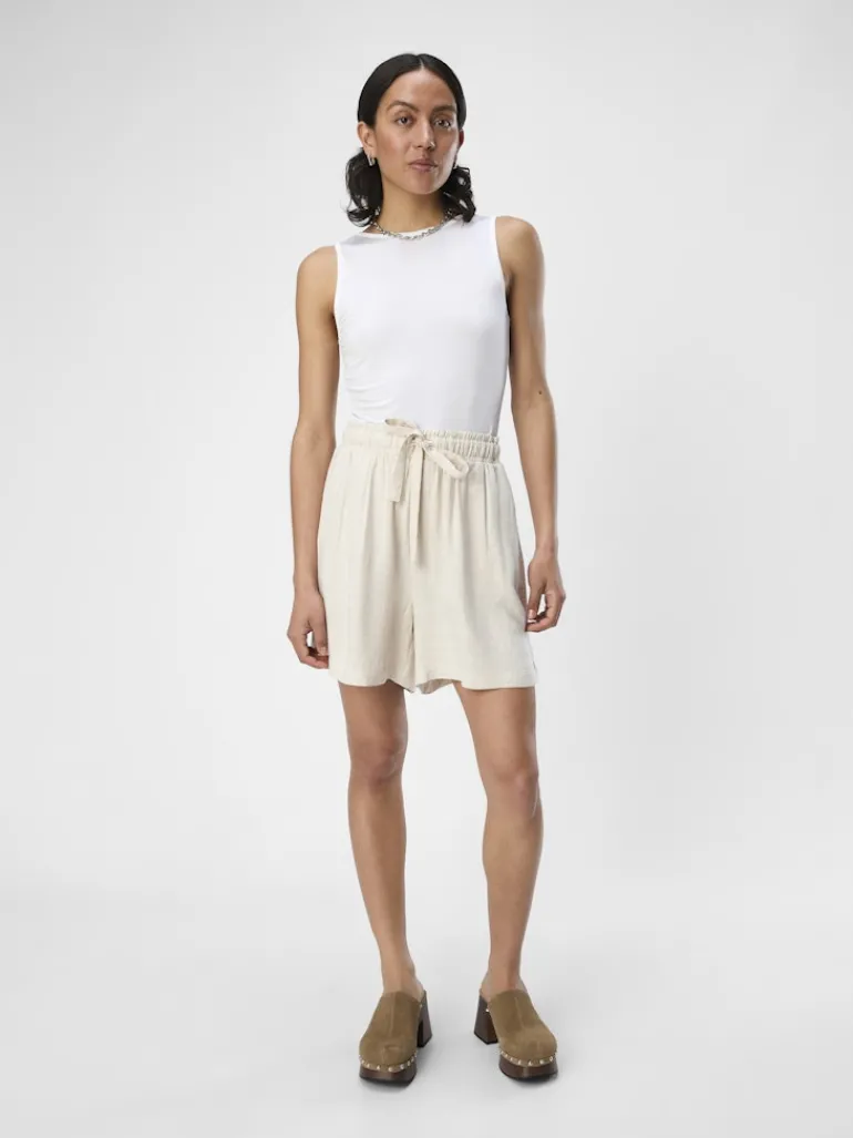 OBJSANNE HW WIDE SHORTS NOOS sandshell