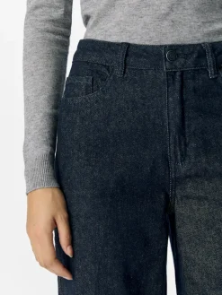 OBJSAVA CRYSTAL MW WIDE ANKLE JEANS 136 dark blue denim