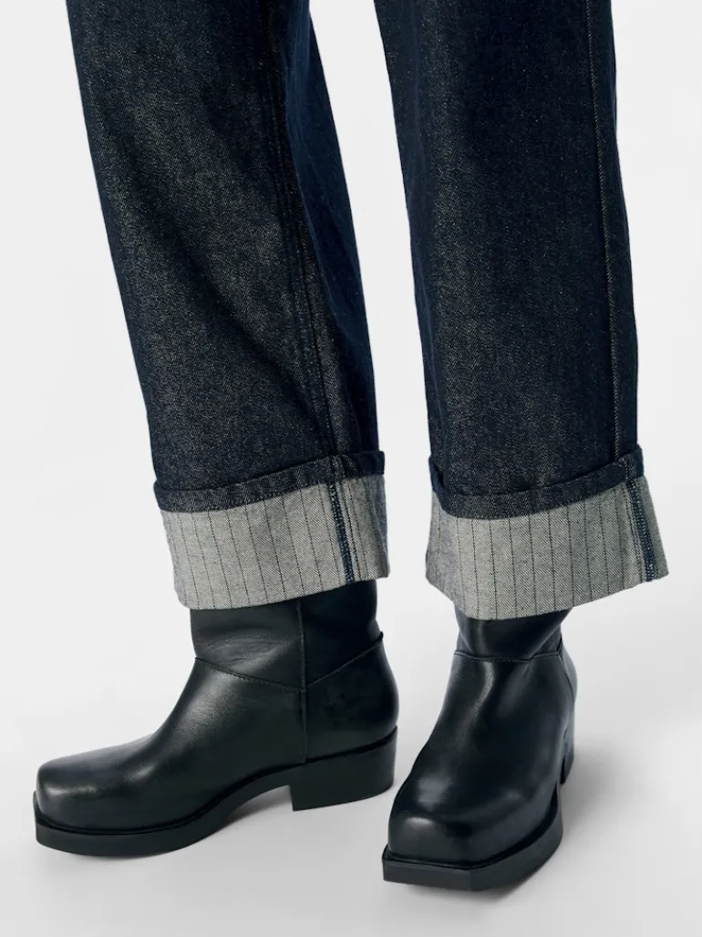 OBJSAVA CRYSTAL MW WIDE ANKLE JEANS 136 dark blue denim