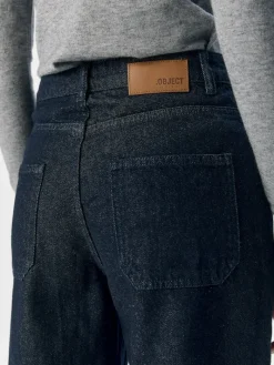 OBJSAVA CRYSTAL MW WIDE ANKLE JEANS 136 dark blue denim