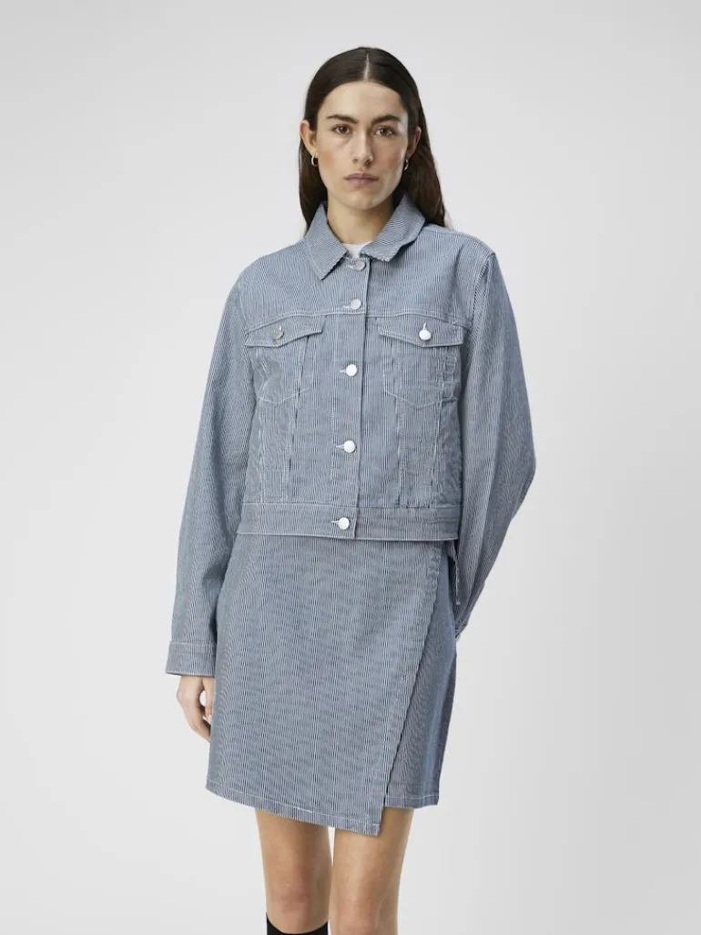 OBJSOLA TWILL JACKET 132 light blue denim