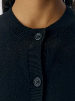 OBJTHESS L/S SHORT CARDIGAN NOOS black