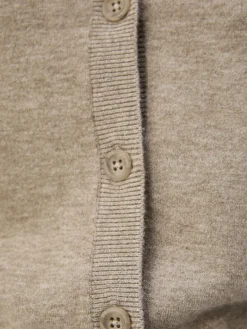 OBJTHESS L/S SHORT CARDIGAN NOOS desert taupe