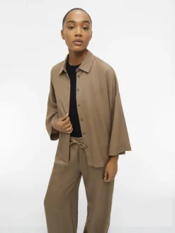 OBJTILDA BOXY SHIRT NOOS fossil