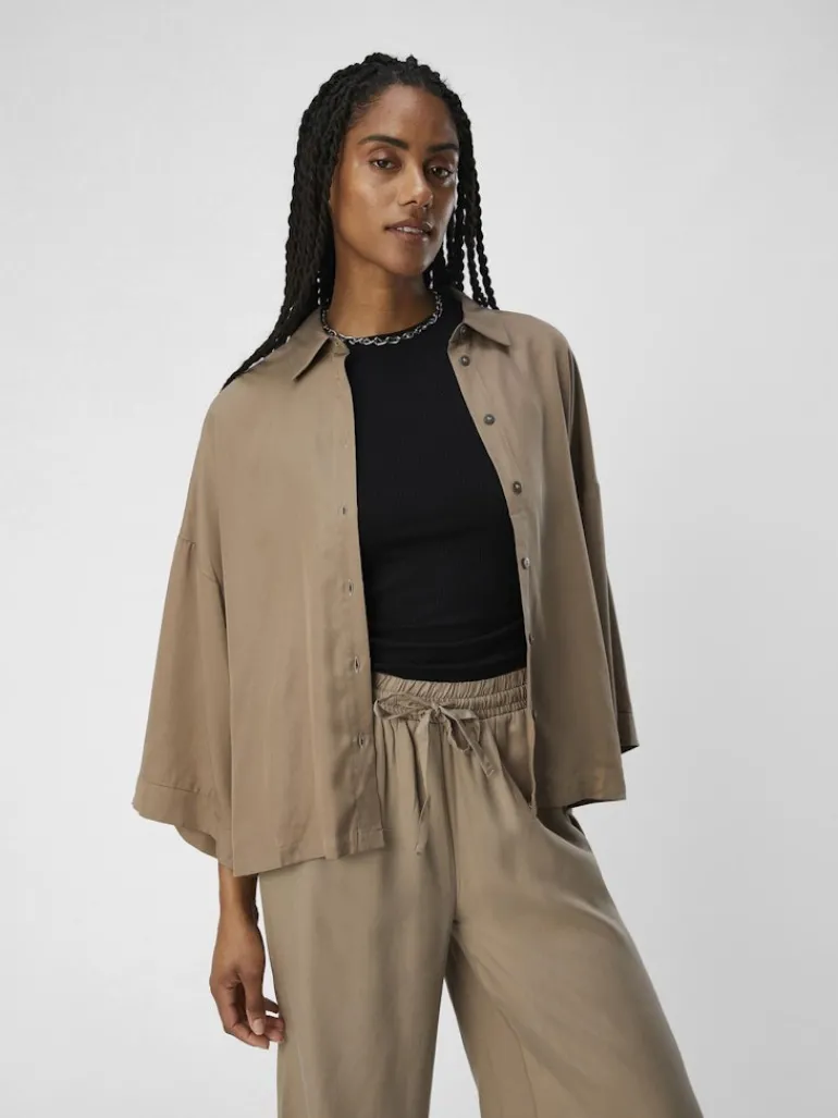 OBJTILDA BOXY SHIRT NOOS fossil