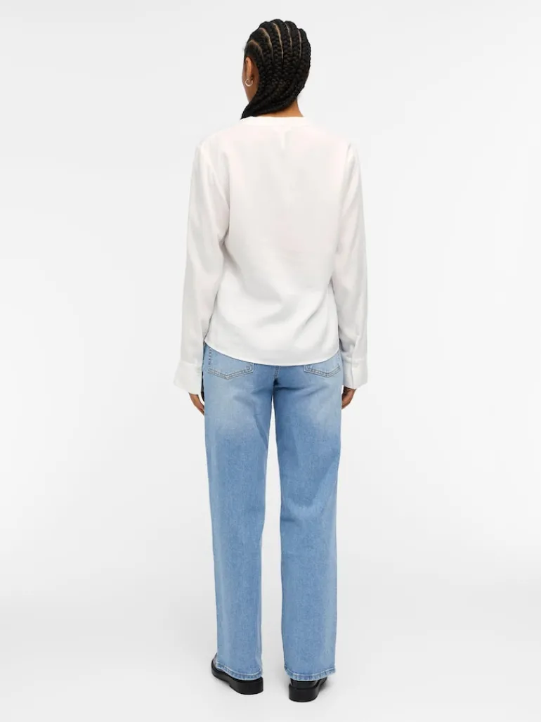 OBJTILDA L/S V-NECK SHIRT NOOS cloud dancer