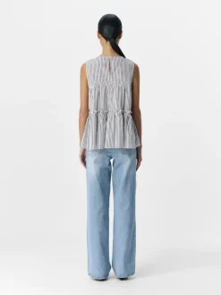 OBJTUTTA S/L LO O-NECK TOP DIV white