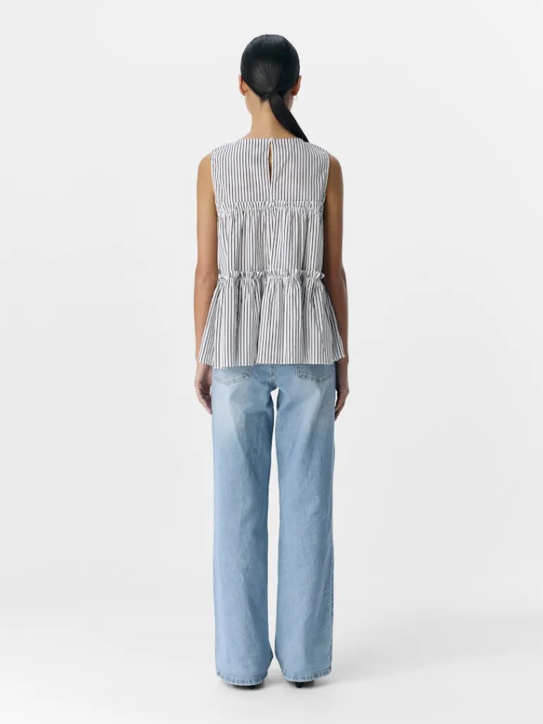 OBJTUTTA S/L LO O-NECK TOP DIV white